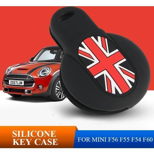Silicone key case car Remote control accessories keychain For BMW MINI CLUBMAN Coutryman COOPER S JCW ONE+ F54 F55 F56 F57 F60