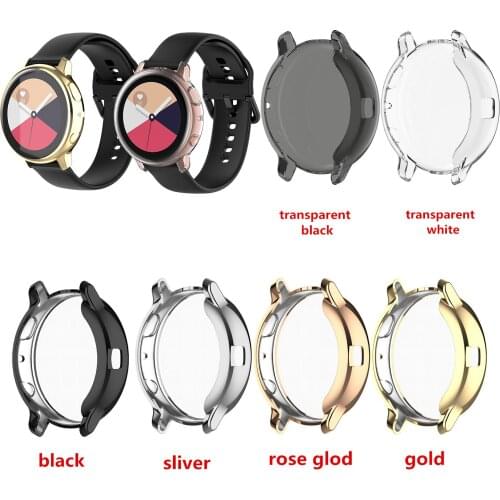 Protective case for Samsung galaxy watch active 2 44mm 40mm SM-R830 R820 R500 Silicone HD Full Screen Protection Cover Cases