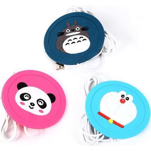 Cute Cartoon 5V USB Warmer Silicone Heat Heater for Milk Tea Coffee Mug Hot Drinks Beverage Cup Mat Kitchen Tools Heater New