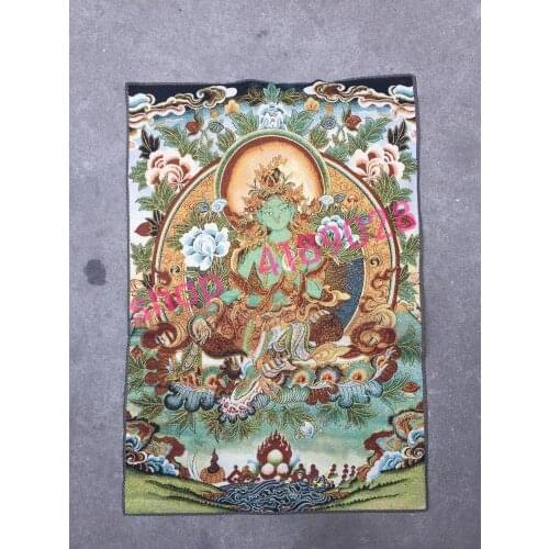 Tibetan Buddhist Thangka embroidery, Bodhisattva Buddha statues, home decoration murals