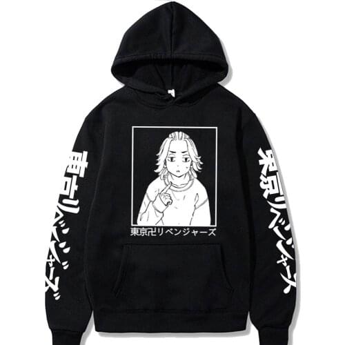 Funny Anime Tokyo Revengers Hoodies Unisex Long Sleeve Sweatshirt Manjiro Sano Sudaderas Con Capucha Clothes
