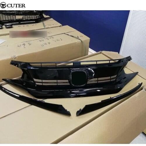 High quality car body kit front bumper grill mesh grills for Honda Civic 10TH 16-17