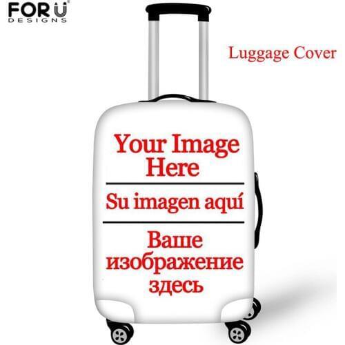 FORUDESIGNS Customize Your Image/Name/Logo Luggage Cover Suitcase Protective Covers Elastic Anti-dust Case Baggage Covers