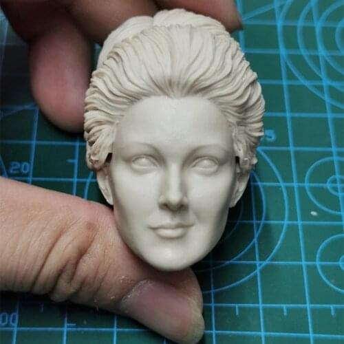 1/6 Scale Female Uncolored Prototype Head Sculpture Smile Beauty fit For 12'' Action Figure Body for Panting in stock