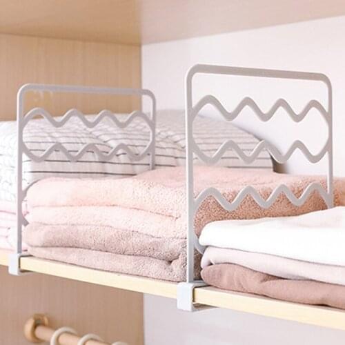 1 PC Closet Shelf Divider Clothes Manager Layered Partition Shelf Wire Rack Home Accessories Divider Finishing Grid