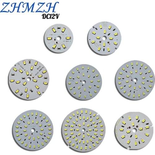 10pcs/lot DC12V LED Chip 3W 5W 7W 9W 12W 15W 18W 24W Low Voltage White Light Source Round SMD 5730 Lamp board For Downlight