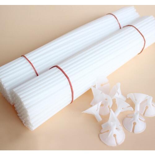 10pcs/lot 30/40CM Latex/Foil Balloon Sticks White PVC Rods for Balloons Holder Sticks with Cup Party Decoration Accessories Toys