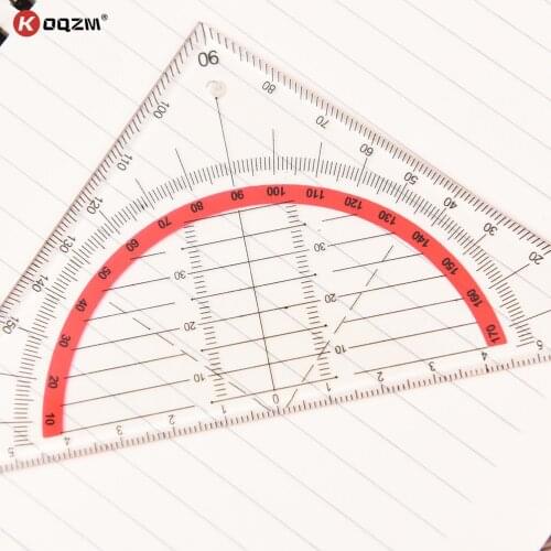 15cm Multi-function Square Triangle Scale Engineering Ruler Stationery Office Students Protractor Measurement Rulers
