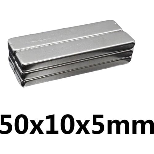 2/5/10/20/30/50PCS 50x10x5mm Strong Sheet Rare Earth Magnet Rectangular Neodymium Magnets 50x10x5mm N35 Block Magnet 50mm*10*5mm