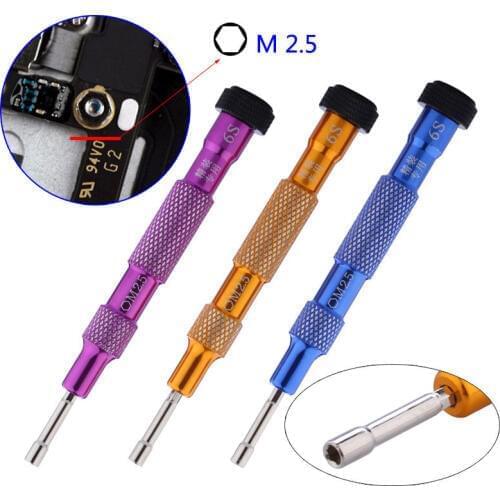2.5mm Inner Hexagon Precision Screwdriver Metal Socket Driver for iPhone 6S Motherboard Hex Screw Opening Repair Hand Tools