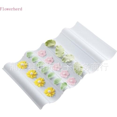 2pcs Fondant Drying Wave Board DIY Cake Modeling Tool Wave Flower Former Set Plastic Cake Holder Cake Stand Pastry Tools