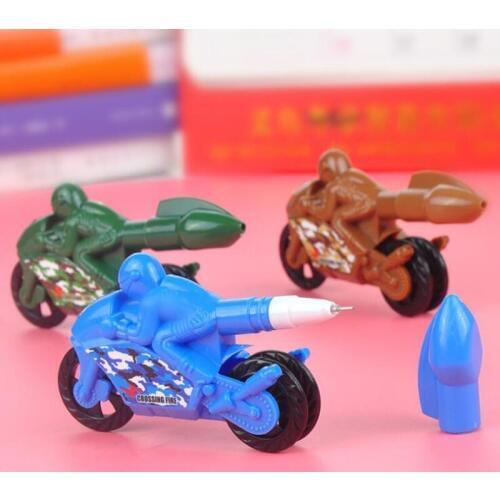 2pc Kawaii Realistic Racing Gel Pen School Supplies Korean Stationery Cartoon Toy Motorcycle Pen For School Office Black Ink Pen