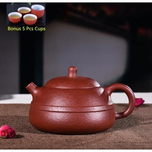 200ml Yixing Purple Sand Zisha Tea Pot Genuine Pure Hand-made Red Mud Tea Kettle Chinese Kung Fu Teapot Tea Set Free Shipping