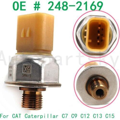 248-2169 2482169C02 2482169 5PP43 Fuel Pressure Sensor 5PP4-3 Fit for CAT Caterpillar C7 C9 C12 C13 C15 Sensor Gp-Pressure