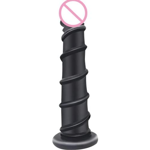 Spiral Pattern Anal Plug Sex Shop Butt Plug Dildo with Powerful Suction Cup Adult Product Prostate Massager Anal Toys for Couple
