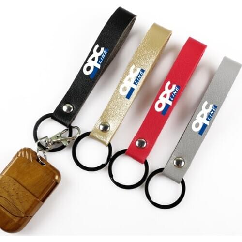 High quality Car Key ring Key Fobs Leather Rope Key Chain for Opel opc Astra H G Insignia Mokka Zafira car keychain Accessories