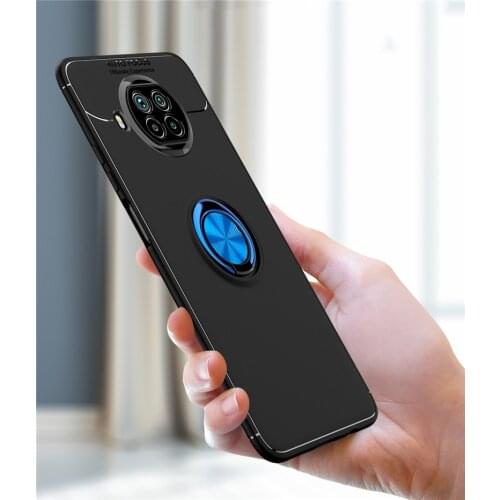 For Xiaomi Mi 10TLite Case Ring Holder Soft Matte Silicone Back Cover Phone Case For Xiomi Xiaomi Mi10T Mi 10T Lite