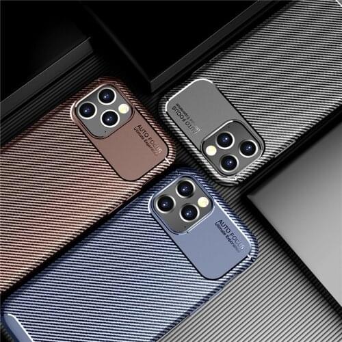 Anti-sweat Carbon Fiber Soft Phone Bag for Iphone 12 Pro Max Mini 11 Xs Xr X 6 7 8 Plus Fall Protection Best Quality Matte Case