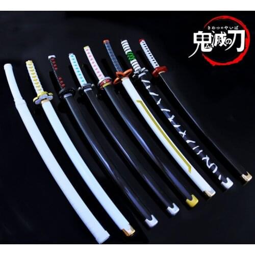 Demon Slayer Weapon Anime Figure Sword Zinc Alloy Model Zenitsu Figurine Tanjirou Nezuko Toys Keychain Collection for Gift