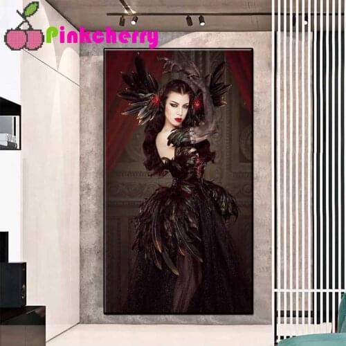 Gothic full dress girl Diamond Painting 5d DIY Embroidery Cross Stitch Art Craft Full Square round Rhinestone Home decor k709