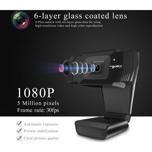 2020 S70 HD Webcam 5 Megapixel support 1080 Video Call Autofocus Web Camera HD Webcams For PC Computer Desktop Laptop