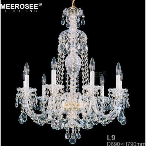 Hot sell Candle Chandelier Modern Crystal Chandelier Bedroom Lamp Elegant Lustres Hanglamp Minimalist Restaurant Light