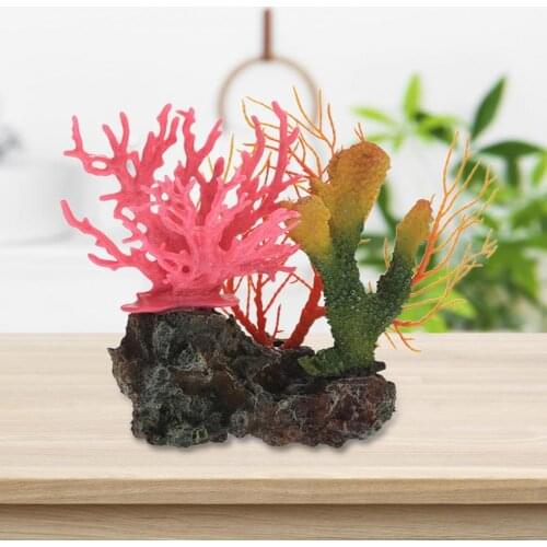 Fake Aquatics Plants High Simulation Aquarium Decoration Artificial Coral Resin Fake Coral Fish Tank Ornaments for Home Decor