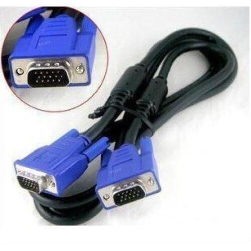 1.5M 5Ft 15pin SVGA VGA Monitor M/M Male To VGA Male Extension Cable Blue 200pcs/lot