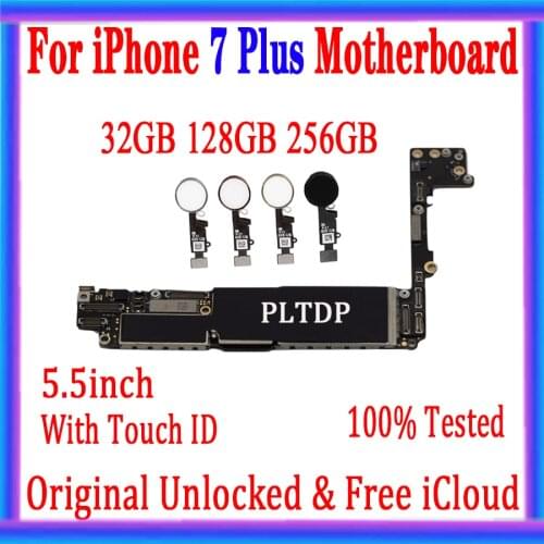 32gb / 128gb / 256gb for iphone 7 plus Motherboard With Touch ID/Without Touch ID,100% Original unlocked for iphone 7P Mainboard