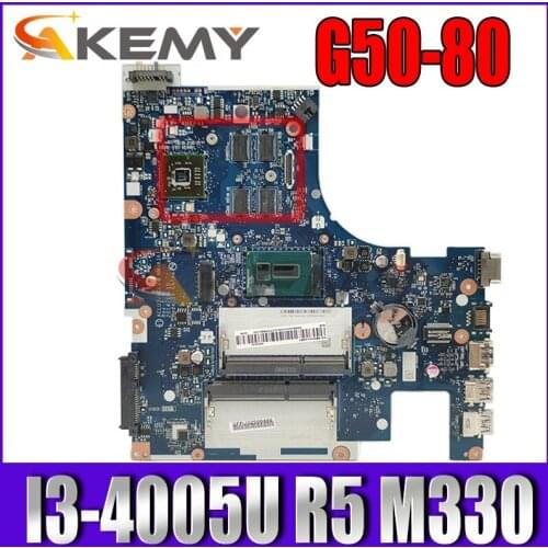 Akemy ACLU3 ACLU4 NM-A361 laptop motherboard For lenovo Ideapad G50-80 R5 M330 DDR3L SR1EK I3-4005U Main board full work