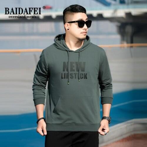 Oversized Hoodie 5XL 6XL 7XL High Quality Tracksuits 2021 Autumn New Men Letter Print Fashion Hoodies Sweatshirt