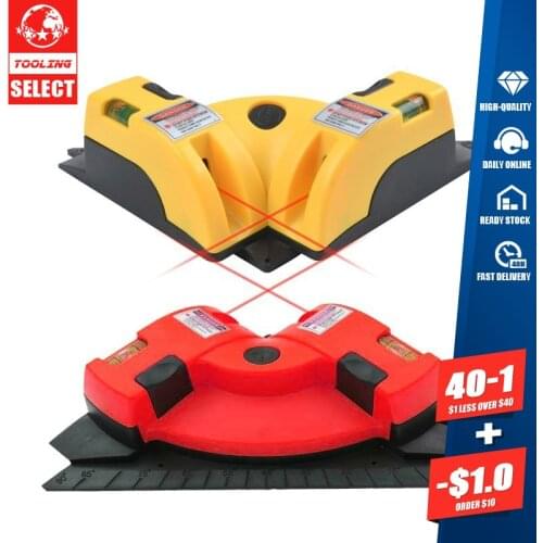 90 Degree Right Angle Square Mini Niveau Laser Lazer Level Measurement Tool Leveler Construction Electronic Measuring Instrument