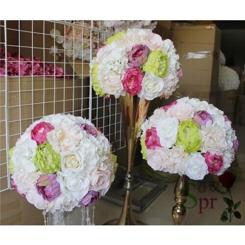 SPR Free shipping!10pcs/lot wedding table flowers ball centerpiece decoration artificial flower wall backdrop stage decor flore