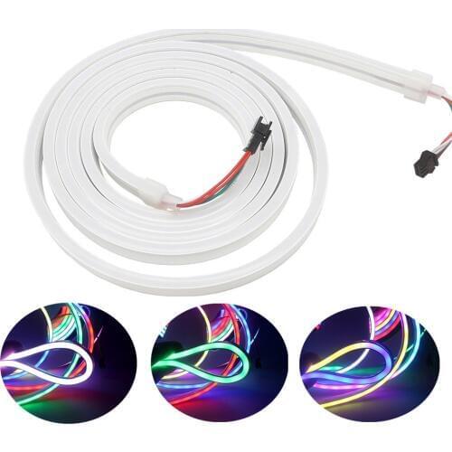 WS2812B SK6812 LED Neon Tube Light 4mm Narrow 1m 2m Silica Gel Soft Rope Tube Strip IP65 Waterproof For Home Outdoor Decoration