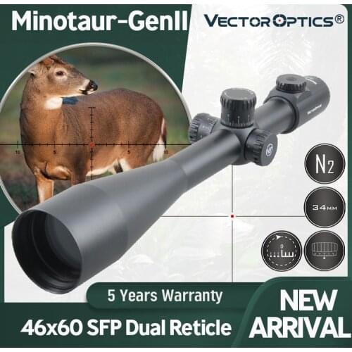 Vector Optics Minotaur 46x60 Tactical Hunting Riflescope Rifle Scope For .308win Long Range & Airgun FT Field Target Shooting