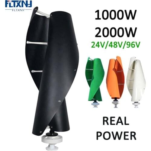 1000W 2000W Spiral Shape Vertical Wind Turbine Generators for Home 3 Phase 1KW 2KW 24V 48V 96V PMG Windmill for Streetlight Farm