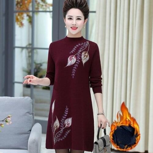 2021 New Autumn Winter Knitted Dresses O-neck Printed Bodycon Sweater Dress Elegant Women Clothing Vestidos De Fiesta Y539