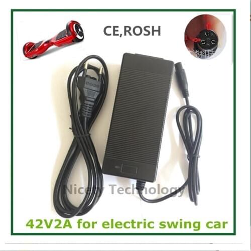 42V 2A Power Adapter PowerFast 3-Prong Inline Connector Battery Charger For Pocket Mod, Sports Mod, and Dirt Quad