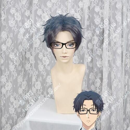 Anime Wotakoi: Love is Hard for Otaku Hirotaka Nifuji Cosplay Wig Short Gradient Color Synthetic Hair Wigs (Only Wig) + Wig Cap