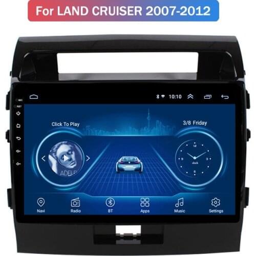 For Toyota Land Cruiser 07-12 Navigation GPs Navigator Large Screen Machine Android 9 Car Radio multimedia Video player
