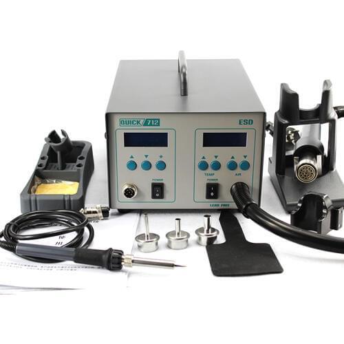 QUICK 712 Intelligent ESD Rework System 1000W Desoldering Heat Gun +Soldering Station Lead Free Welding