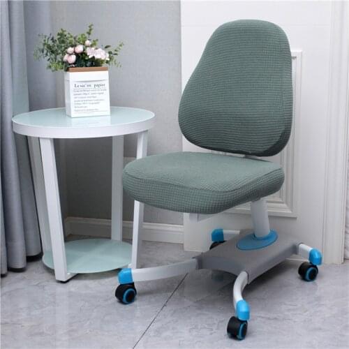 Childrens Study Chair Covers Elastic Plaid Thicken Student Lift Chair Backrest Seat Cover Kids Writing Computer Chair Cover