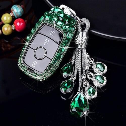 For BENQ E300L GLA/GLC/GLE E200L C180L A200L C200L C260L Bling Bling New Fashion Ladies Car Key Ornament Protective Key Bag