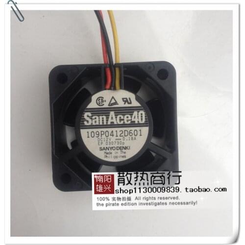 For Sanyo 4cm 4020 Double Ball Strong Wind Max Airflow Rate Fan 109p0412d601 12v 0.18a