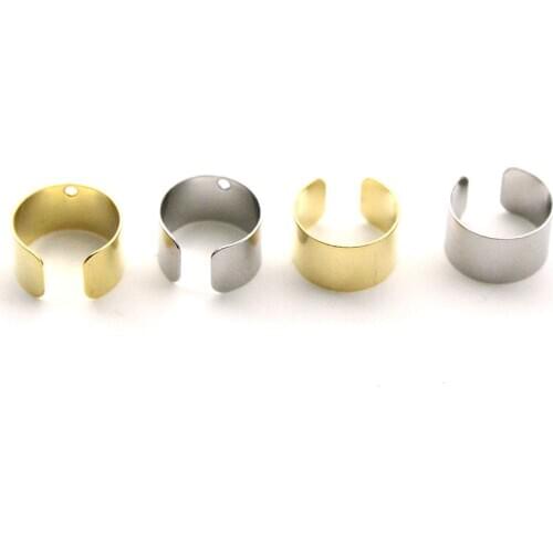 20pcs Stainless Steel Gold Earring Findings Body Jewelry Ear Cuff No piercing Ear Clips On Cartilage Wrap Fake Earring Jewelry