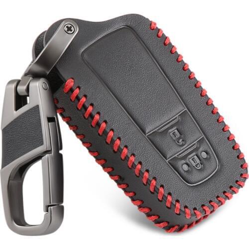 Remote Leather Car Key Fob Cover Case Shell Skin Holder Protect For Toyota CHR C-HR 2017 2018 Prius 2 Buttons Accessories