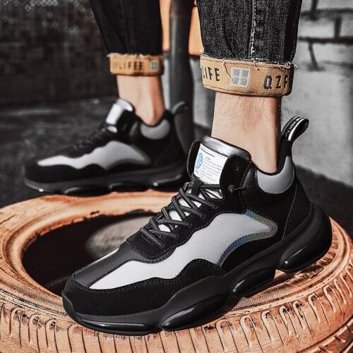 Fashion high-top outdoor leisure sports mens shoes running basketball outdoor sports mens shoes trendy mens essential shoes