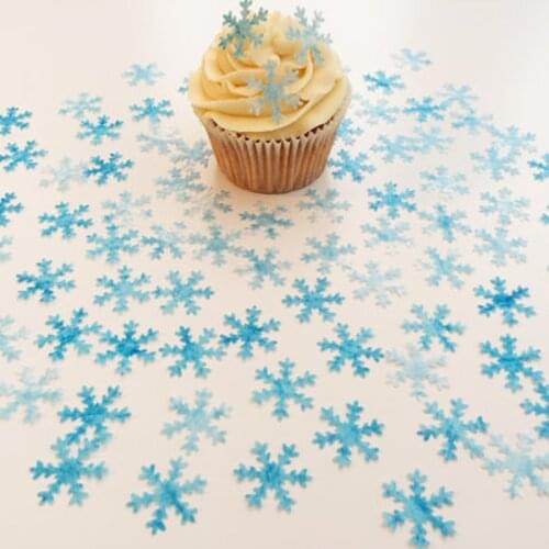 Wholesale Edible Frozen Snow Queen Snowflake Pre Cut Wafer Cupcake Toppers,Cake Idea Edible Paper For Cupcake Decoration