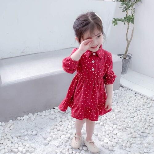 Girls Dress Spring and Autumn Baby Western Style Skirt Spring Korean-style Girls' Princess Skirt Small CHILDRENS Long Sleeve 20