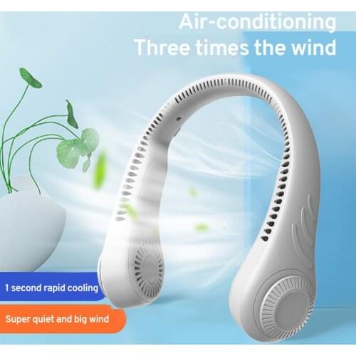Neckband Fan Portable Fan Portable Air Conditioning Air Cooler Cooling Fan Neck Fan 4000mAh Ventilador USB Rechargeable